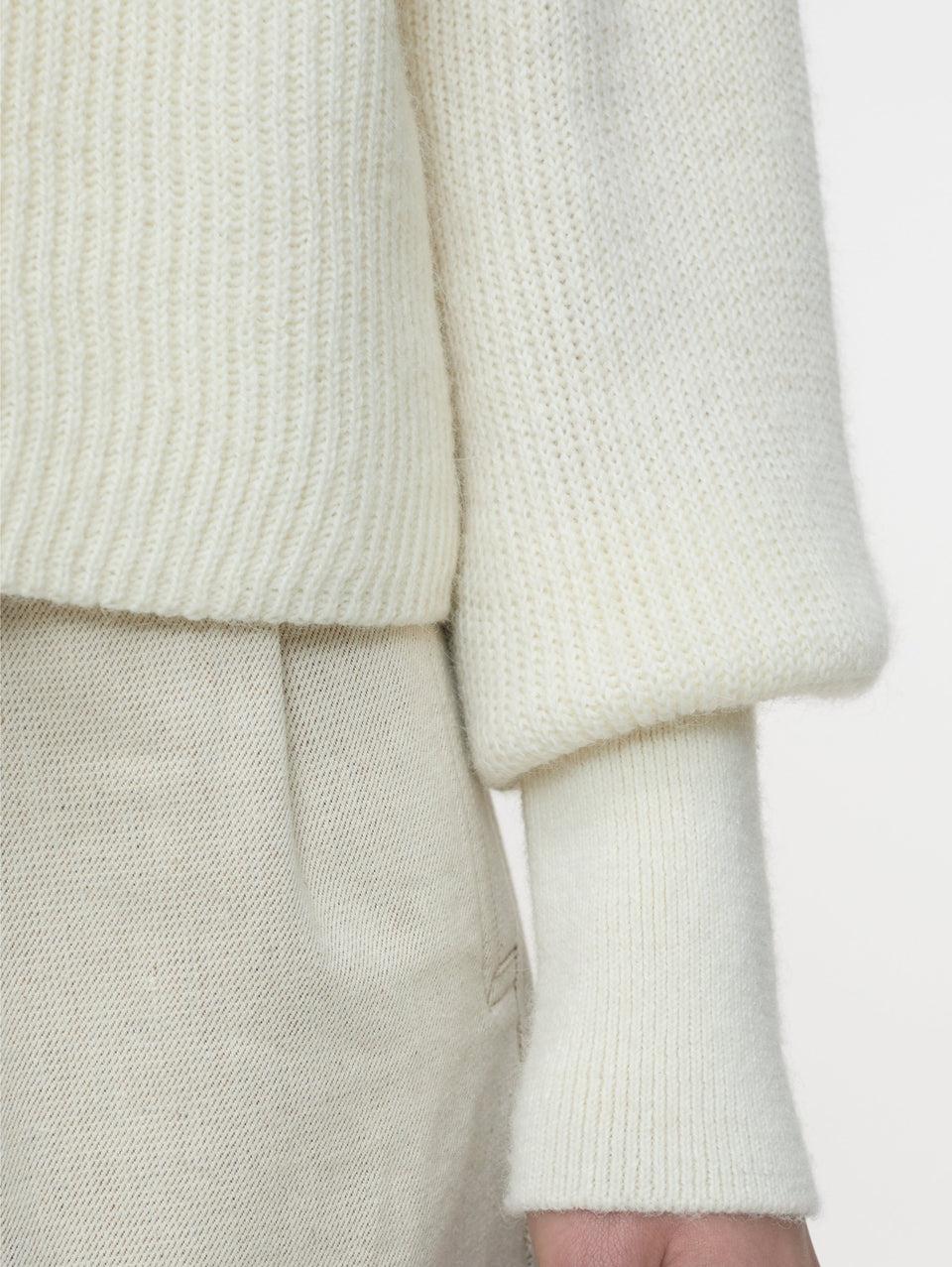 CLOSED Maglia Collo Alto In Misto Alpaca Avorio