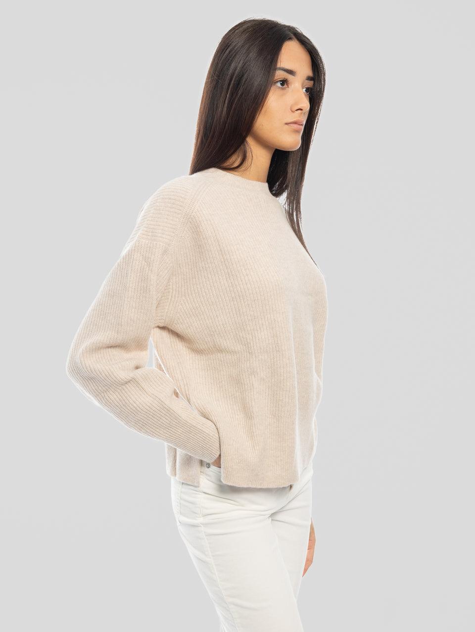 CLOSED Maglia Cropped Girocollo Perla