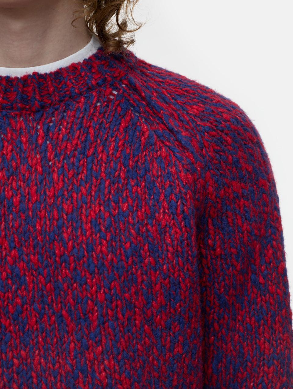 CLOSED Maglione In Lana Mouliné Rosso/Blu