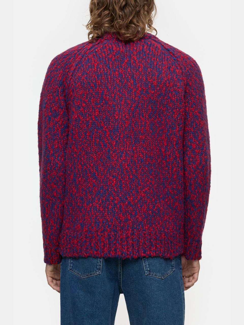 CLOSED Maglione In Lana Mouliné Rosso/Blu