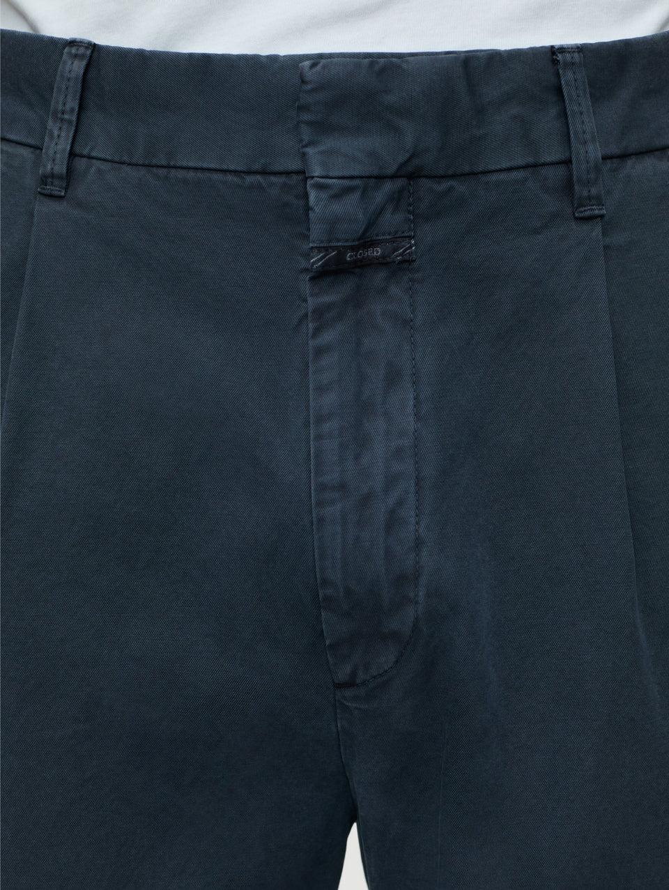 CLOSED Pantaloni Ampi Con Pences Blu Fumo