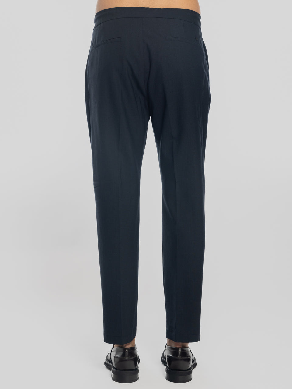 CLOSED Pantaloni Con Coulisse In Fresco Lana Blu