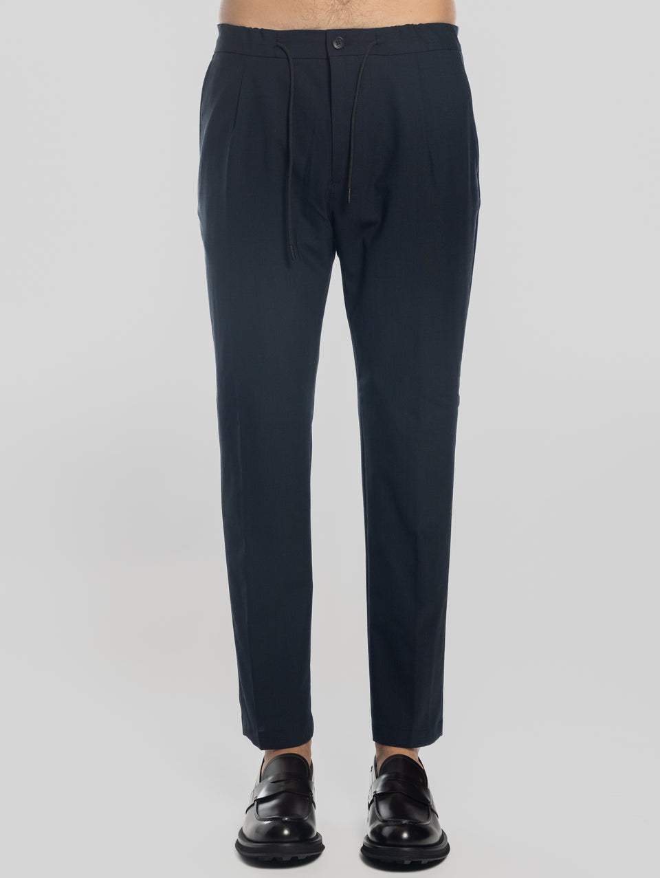 CLOSED Pantaloni con Coulisse in Fresco Lana Blu