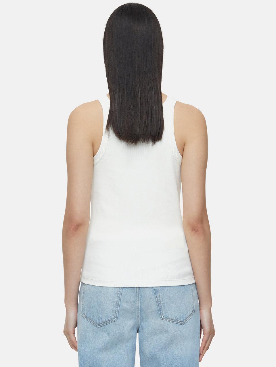 CLOSED Top In Cotone Stretch A Coste Avorio