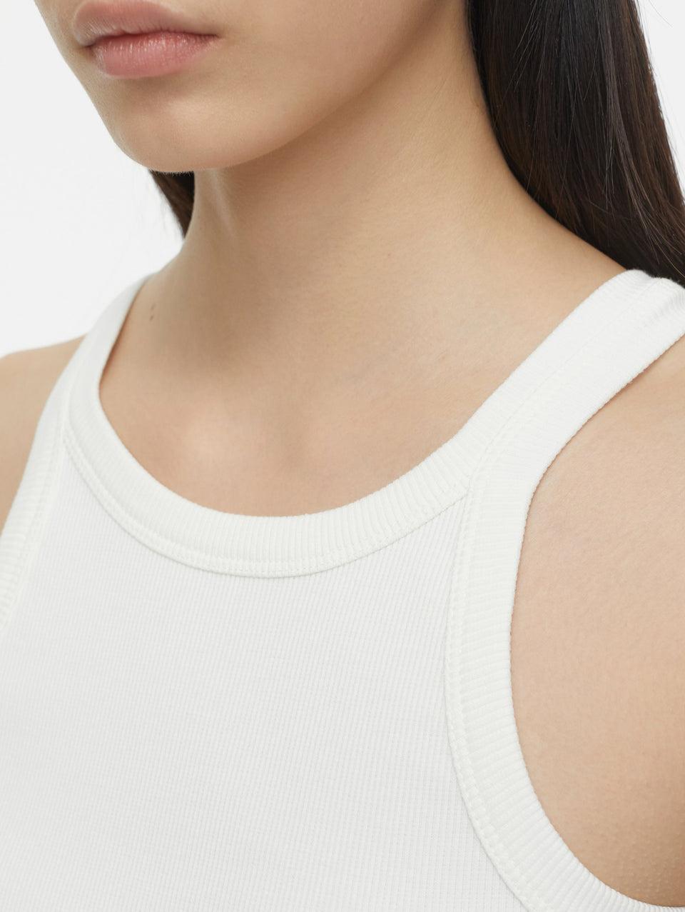 CLOSED Top In Cotone Stretch A Coste Avorio