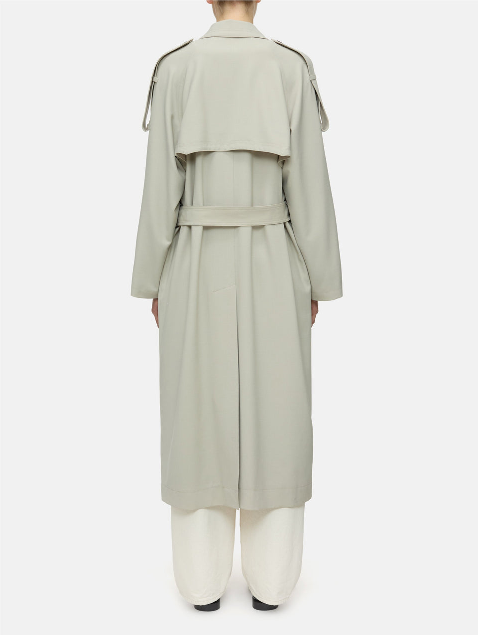 CLOSED Trench Lungo In Misto Lana Sabbia