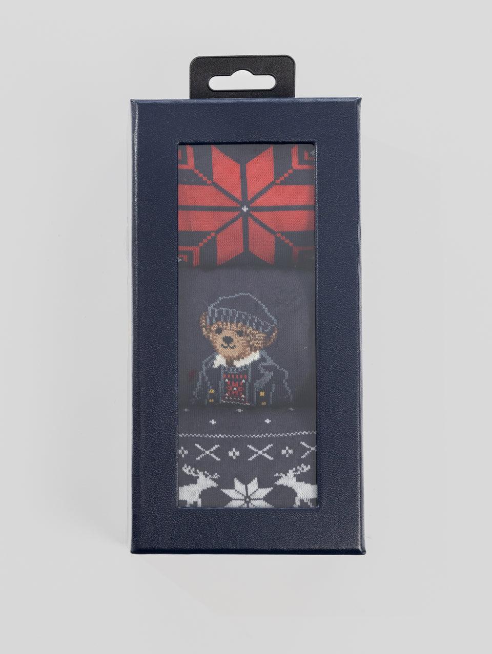 RALPH LAUREN Cofanetto Regalo Con Set Di Calze Natalizie Blu