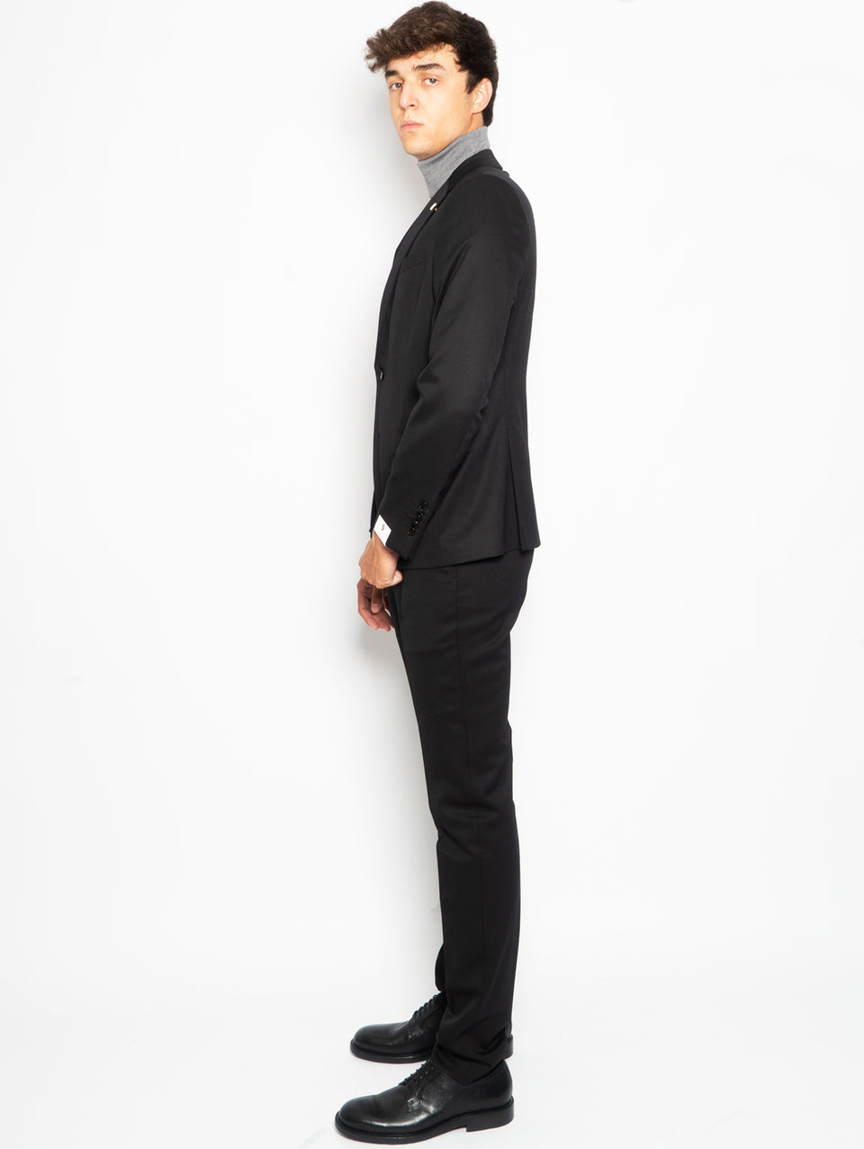 MANUEL RITZ Completo In Fresco Di Lana Drop Nove Nero