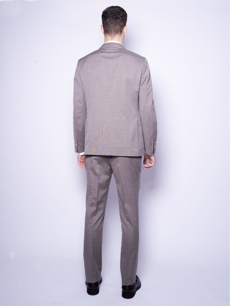 PAOLONI Completo In Lana E Cotone Armaturato Marrone