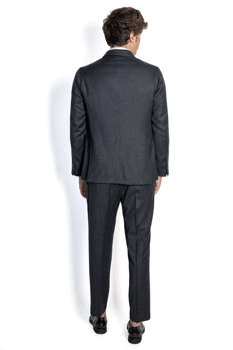 BRIGLIA 1949 Completo Informale In Flanella Di Lana Grigio Antracite