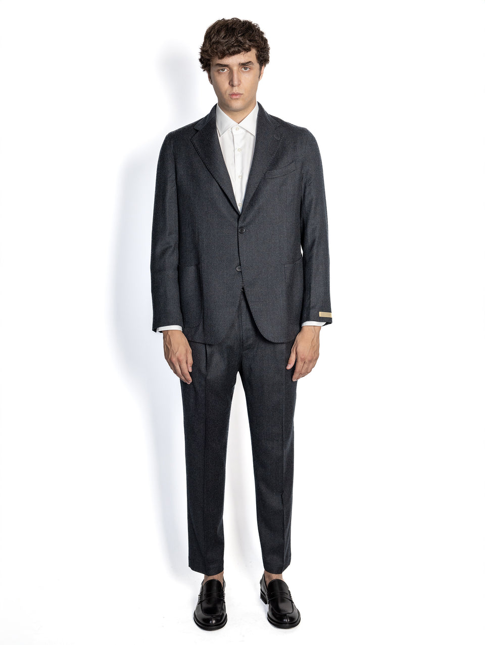 BRIGLIA 1949 Completo Informale in Flanella di Lana Grigio Antracite