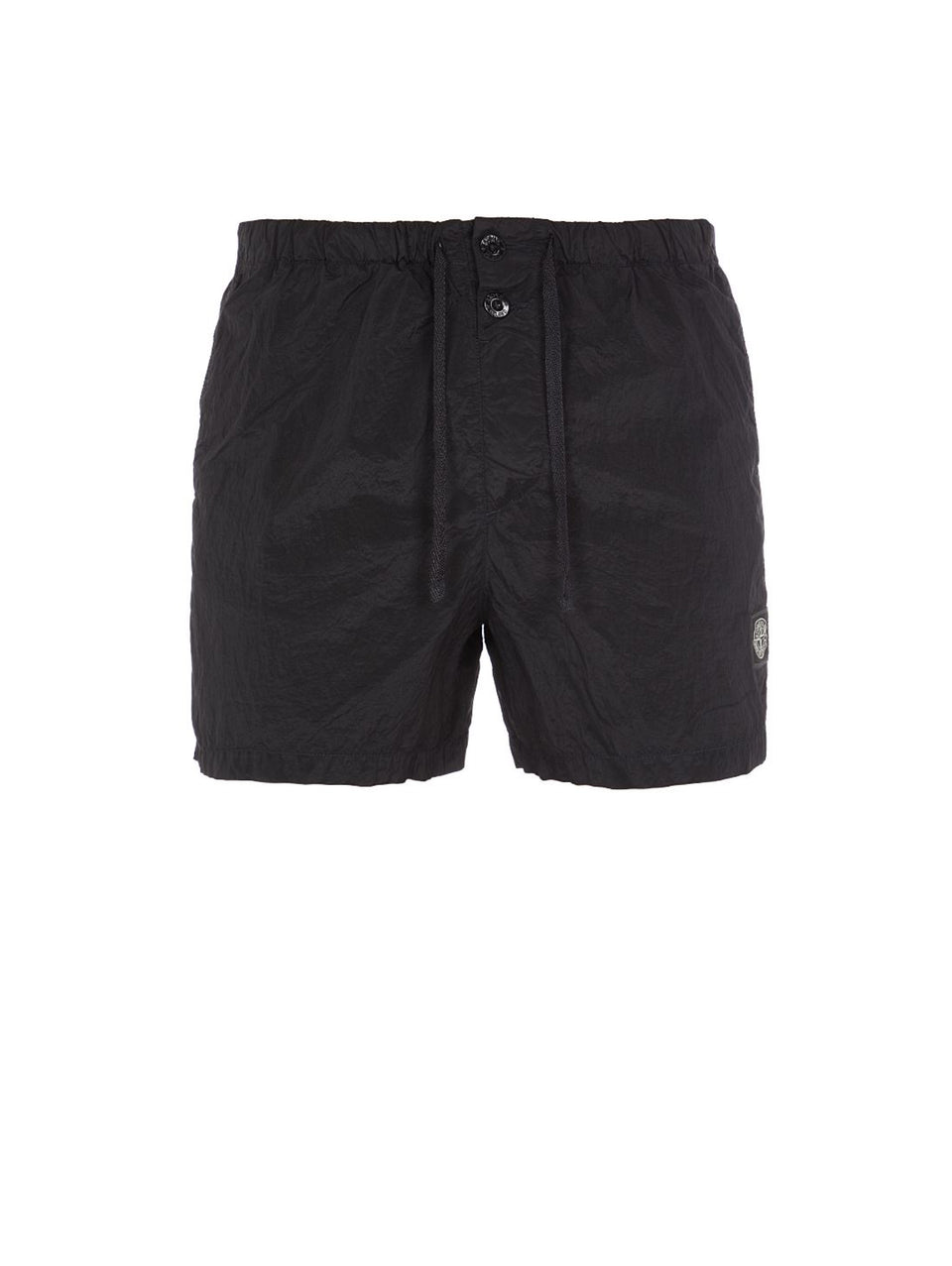 STONE ISLAND Costume da Bagno in Nylon Metal Tinto Nero