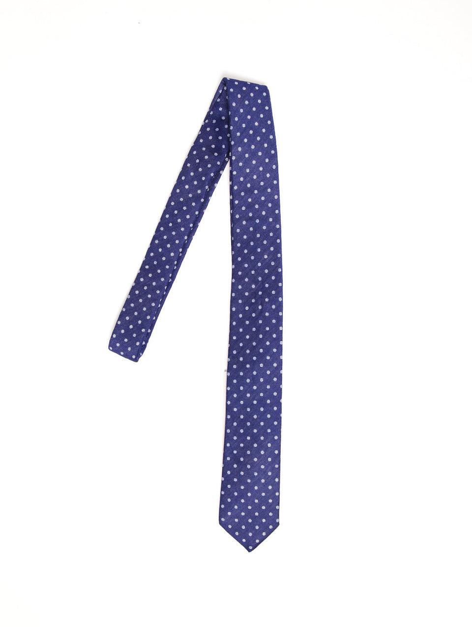 MANUEL RITZ Cravatta in cotone 2232K506 173406 Pois Blu