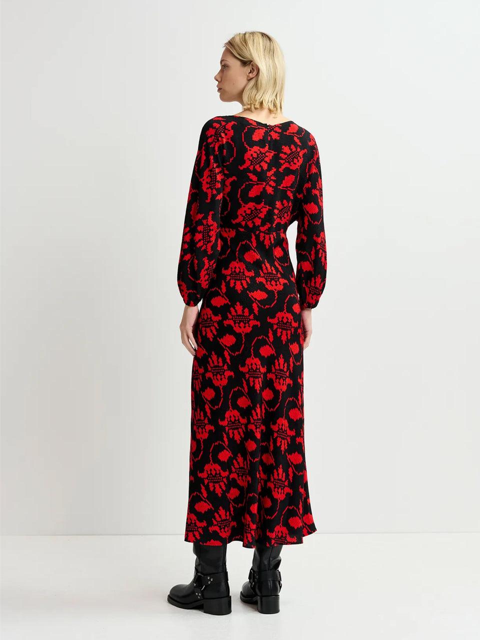 ESSENTIEL ANTWERP Abito Lungo Con Stampa Nero