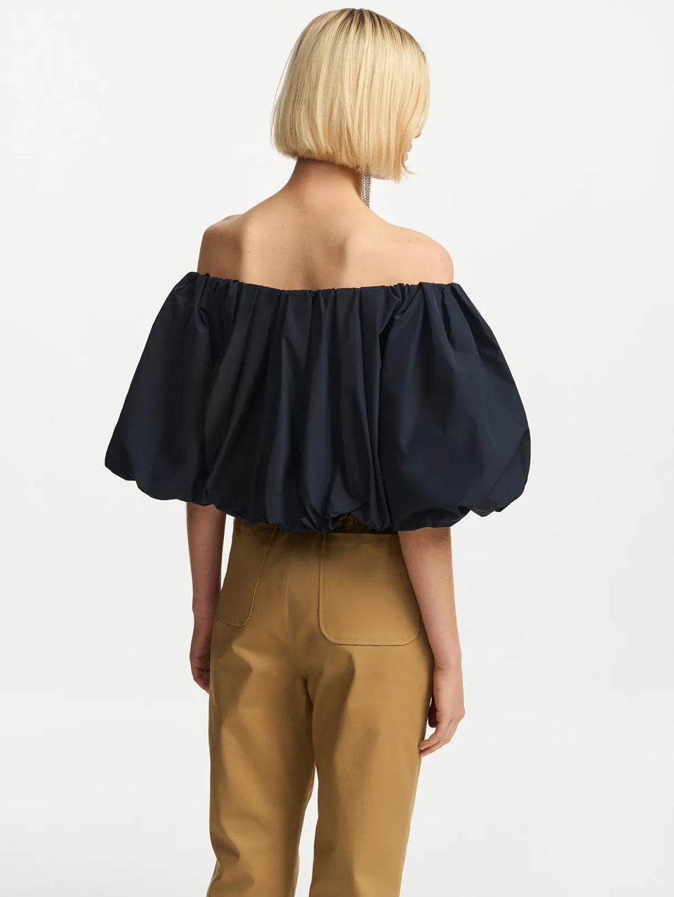 ESSENTIEL ANTWERP Body Con Scollo Bardot Blu