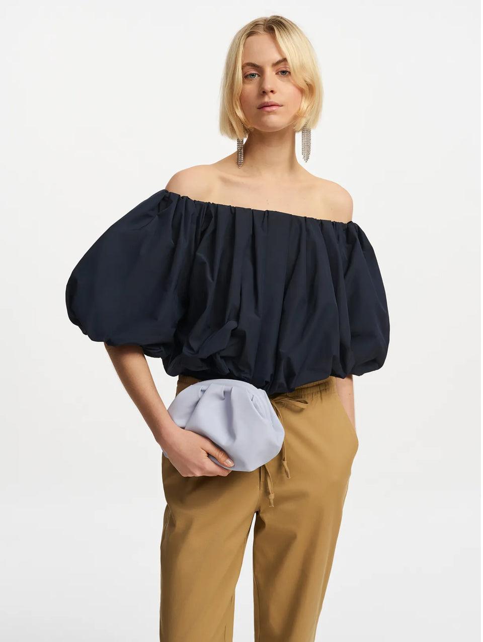 ESSENTIEL ANTWERP Body con Scollo Bardot Blu