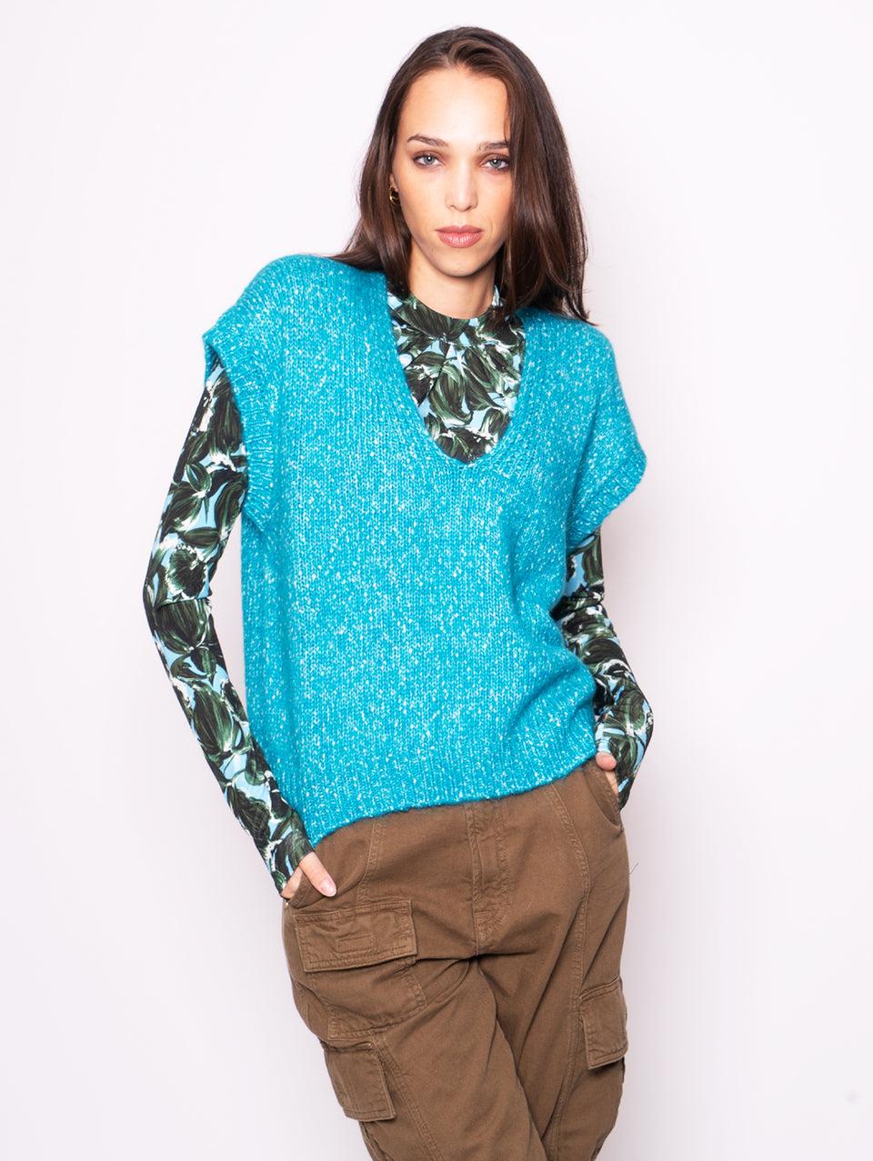 ESSENTIEL ANTWERP Gilet In Maglia Blu