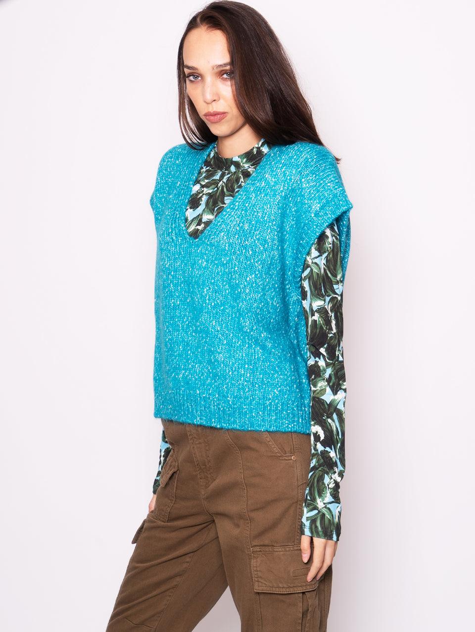 ESSENTIEL ANTWERP Gilet In Maglia Blu