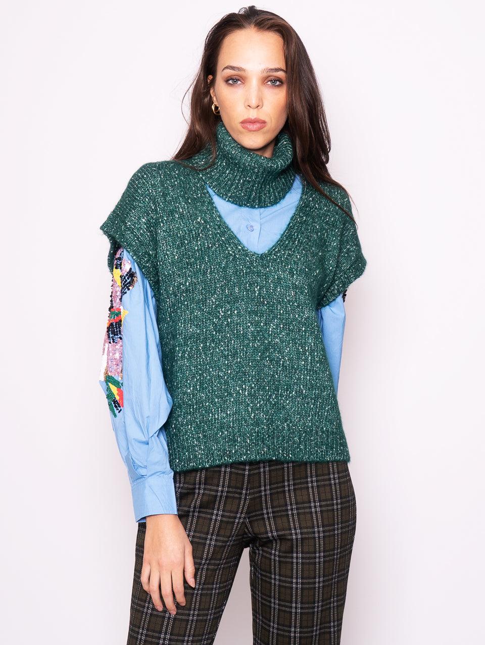 ESSENTIEL ANTWERP Gilet In Maglia Verde