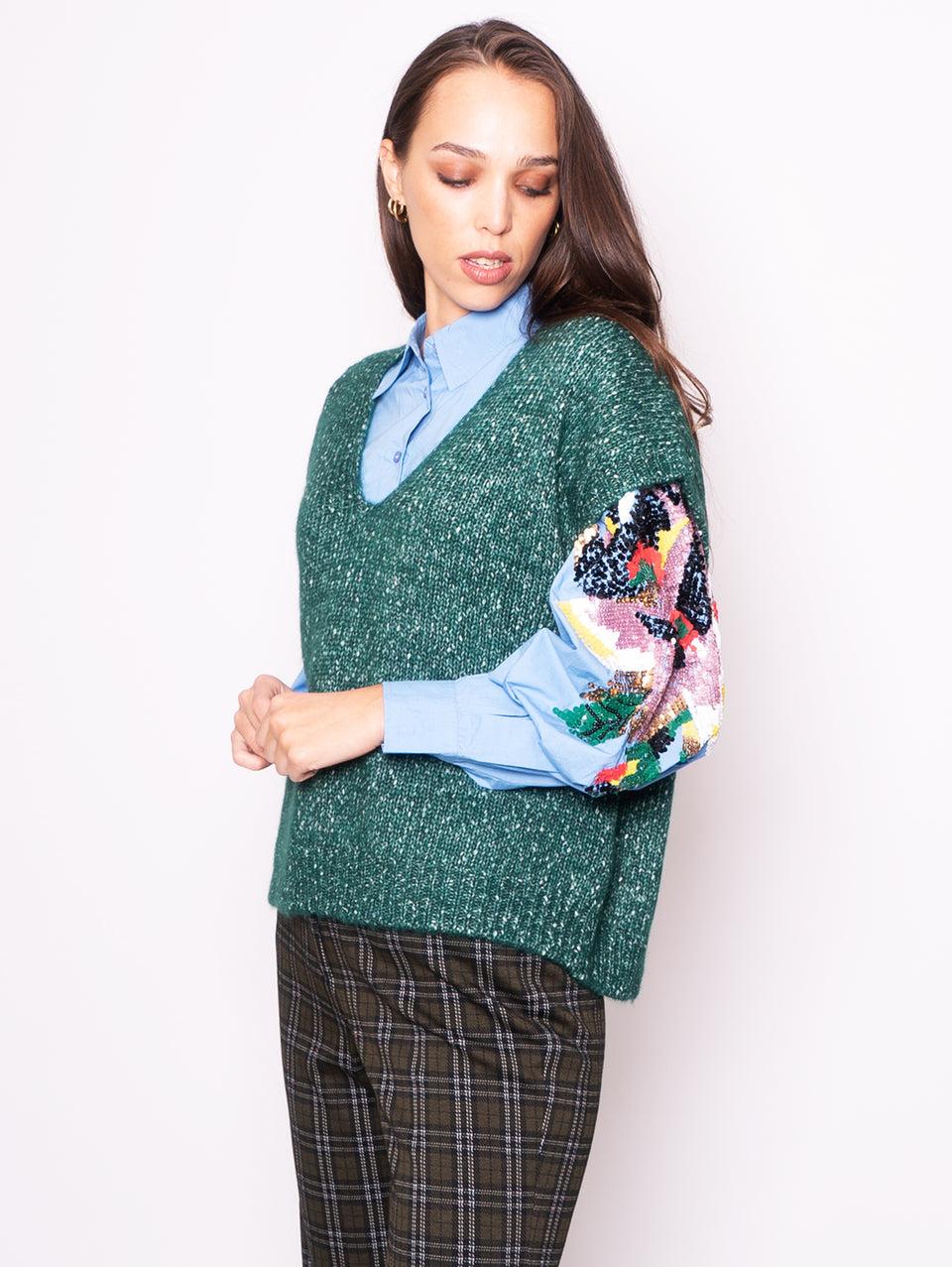 ESSENTIEL ANTWERP Gilet In Maglia Verde