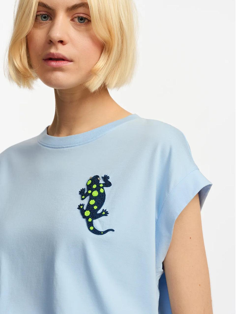 ESSENTIEL ANTWERP T-shirt Con Ricamo Geco Blu