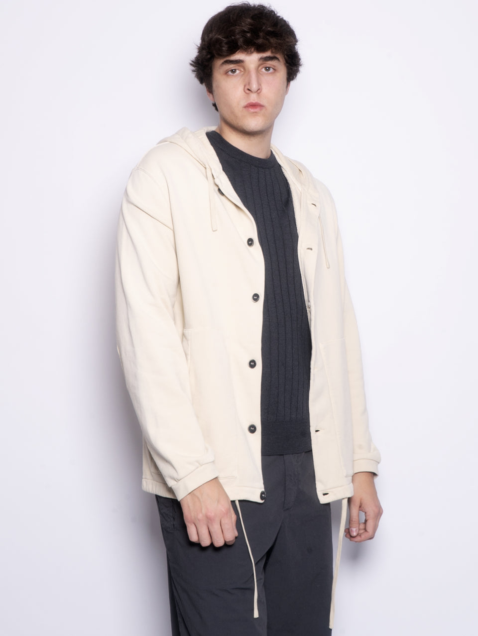 BARENA VENEZIA Felpa Maronca Con Cappuccio Tinta In Capo Sabbia