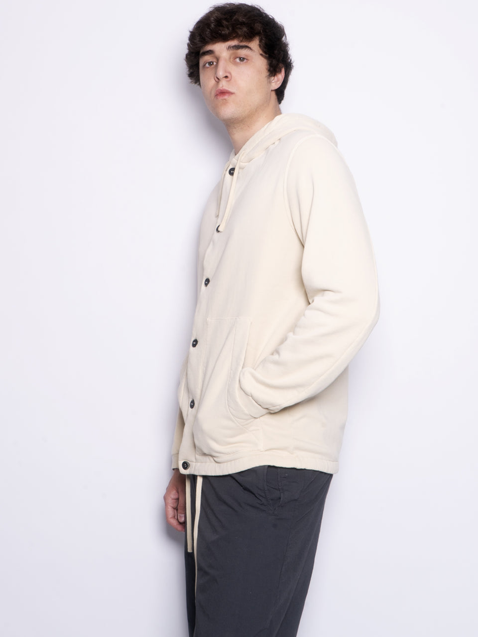 BARENA VENEZIA Felpa Maronca Con Cappuccio Tinta In Capo Sabbia