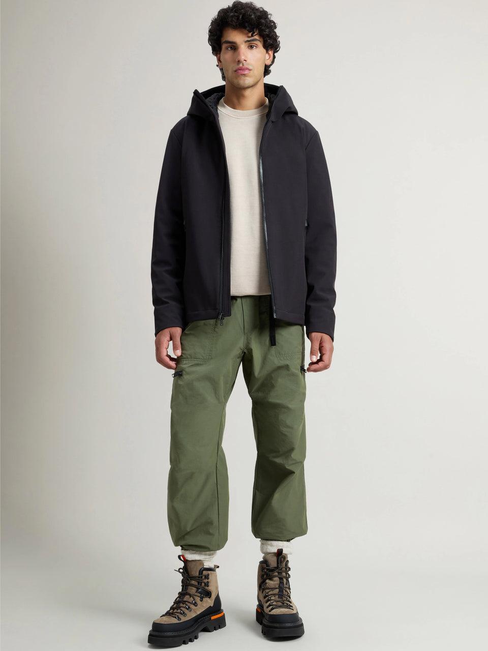 WOOLRICH Giacca Antivento Con Cappuccio Pacific Nero