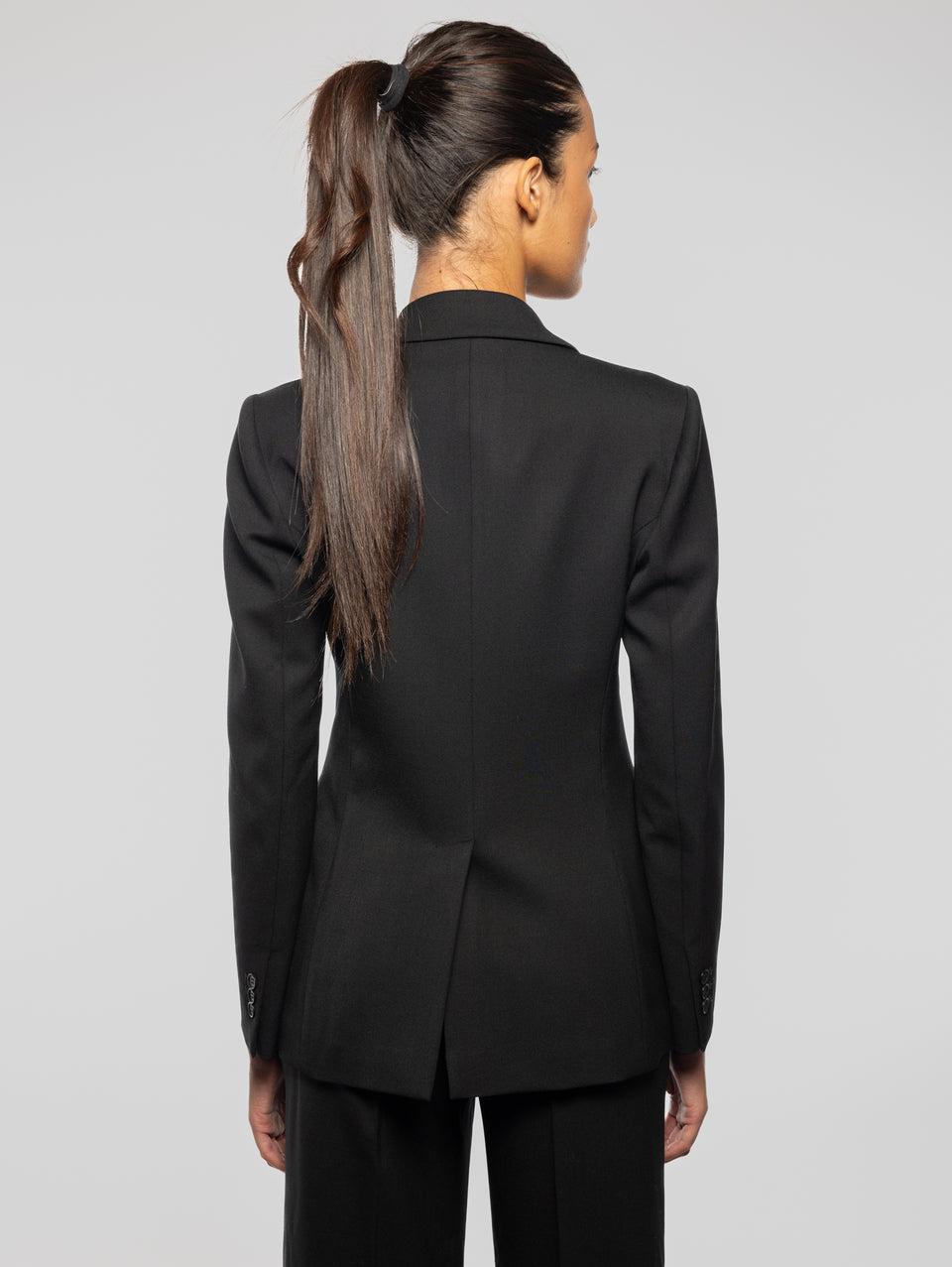 P.A.R.O.S.H. Giacca Doppio Petto In Fresco Lana Nero