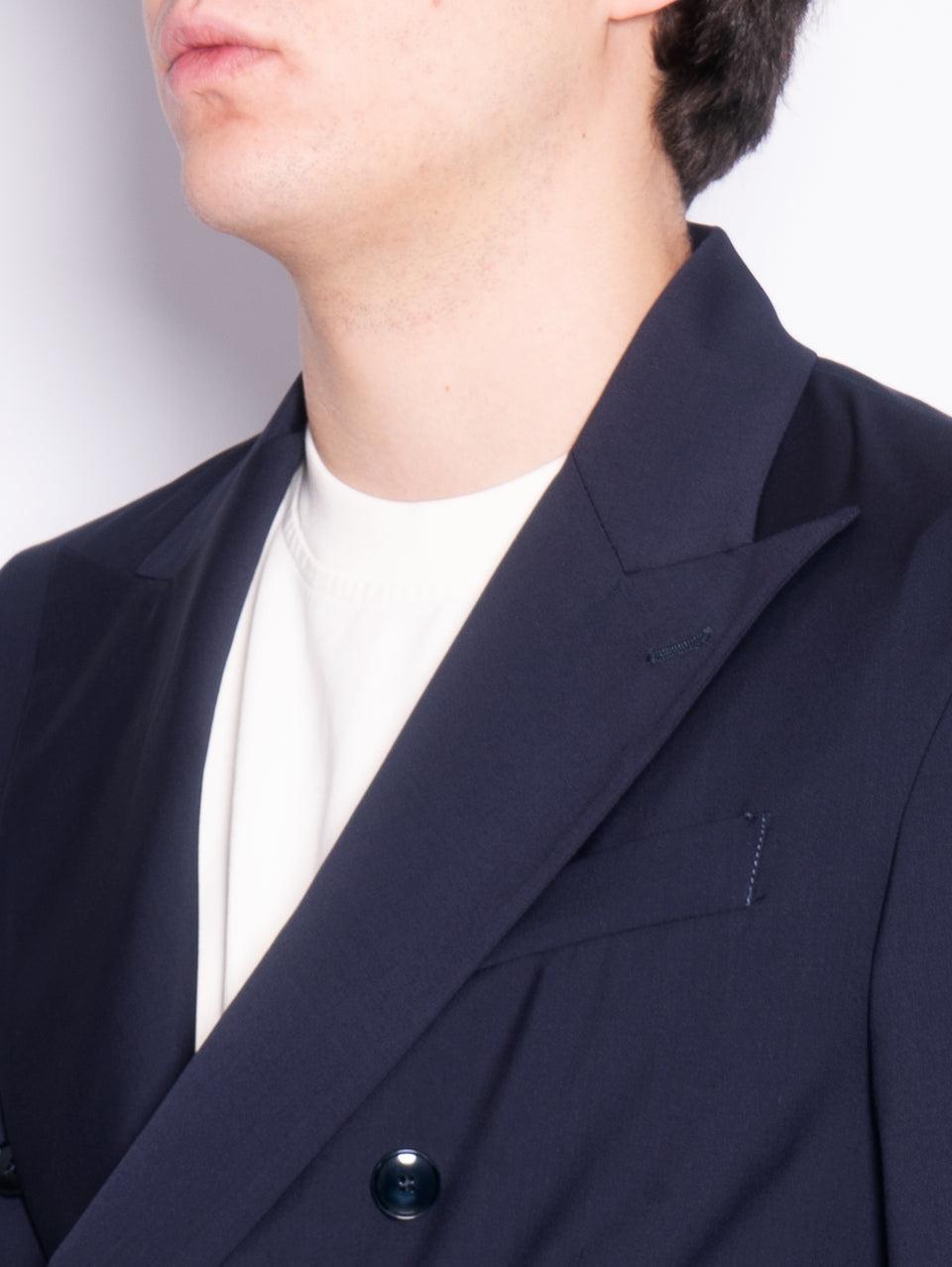 BARENA VENEZIA Giacca Doppio Petto Sfoderata Siroco Blu Navy