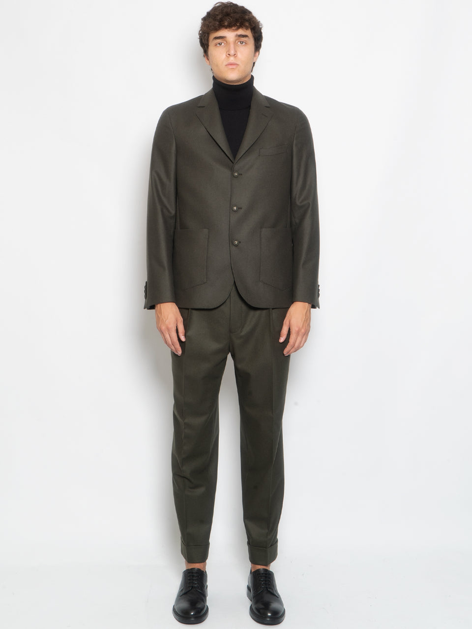 OFFICINE GÉNÉRALE Giacca In Lana Monopetto Tene Verde Oliva