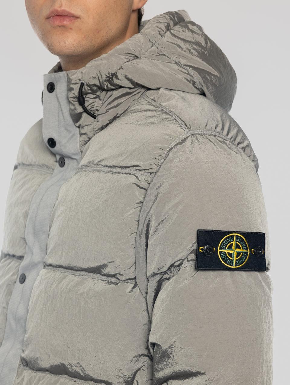 STONE ISLAND Giacca In Tessuto Nylon Metal Con Cappuccio Grigio