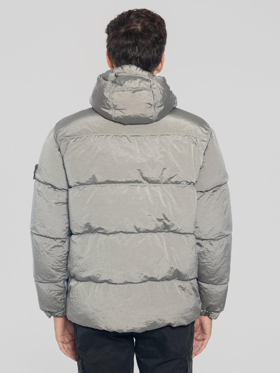 STONE ISLAND Giacca In Tessuto Nylon Metal Con Cappuccio Grigio