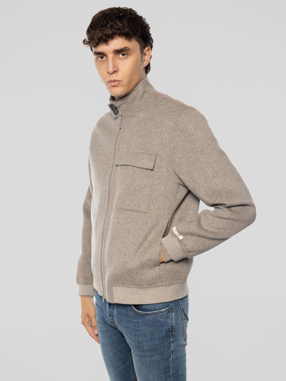 PALTò Giubbotto Corto Arturo In Double Con Zip Tortora