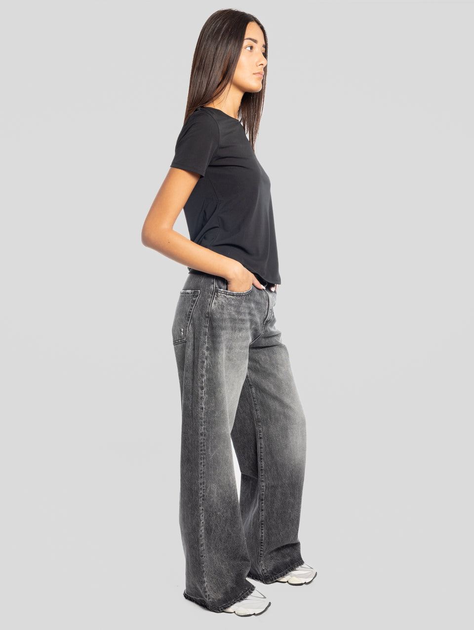 ICON DENIM Jeans Debby Wide Leg Nero