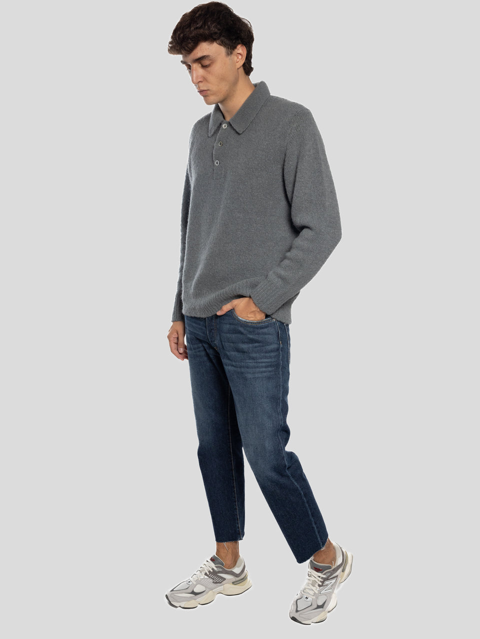 ICON DENIM Jeans Josh Con Orlo Sfrangiato Blu