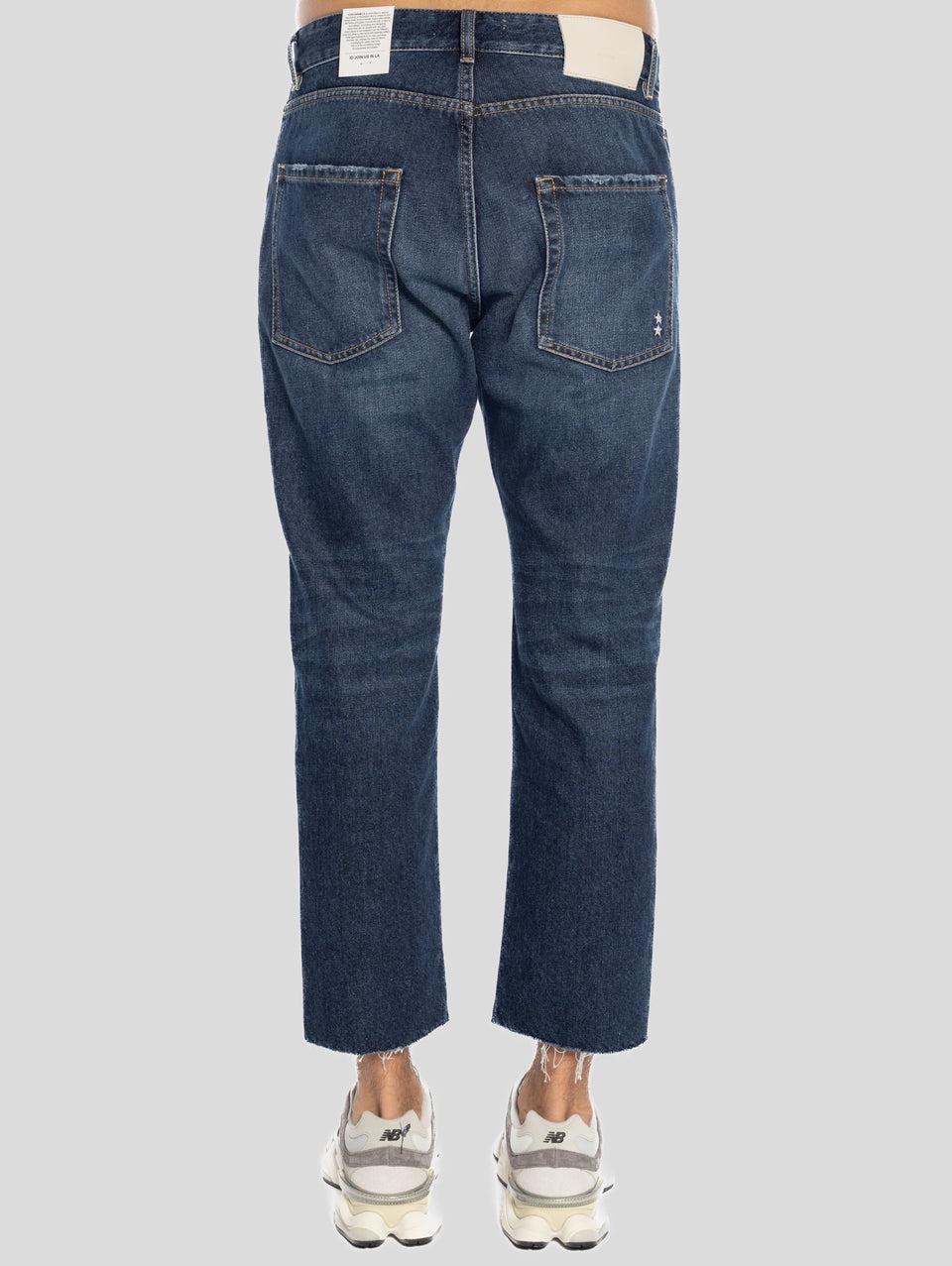 ICON DENIM Jeans Josh Con Orlo Sfrangiato Blu