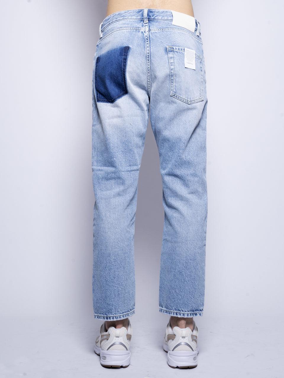 ICON DENIM Jeans Josh Gamba Dritta Con Tagli Blu