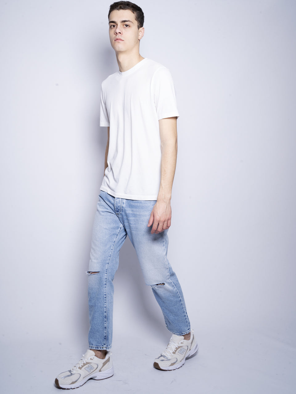 ICON DENIM Jeans Josh Gamba Dritta Con Tagli Blu