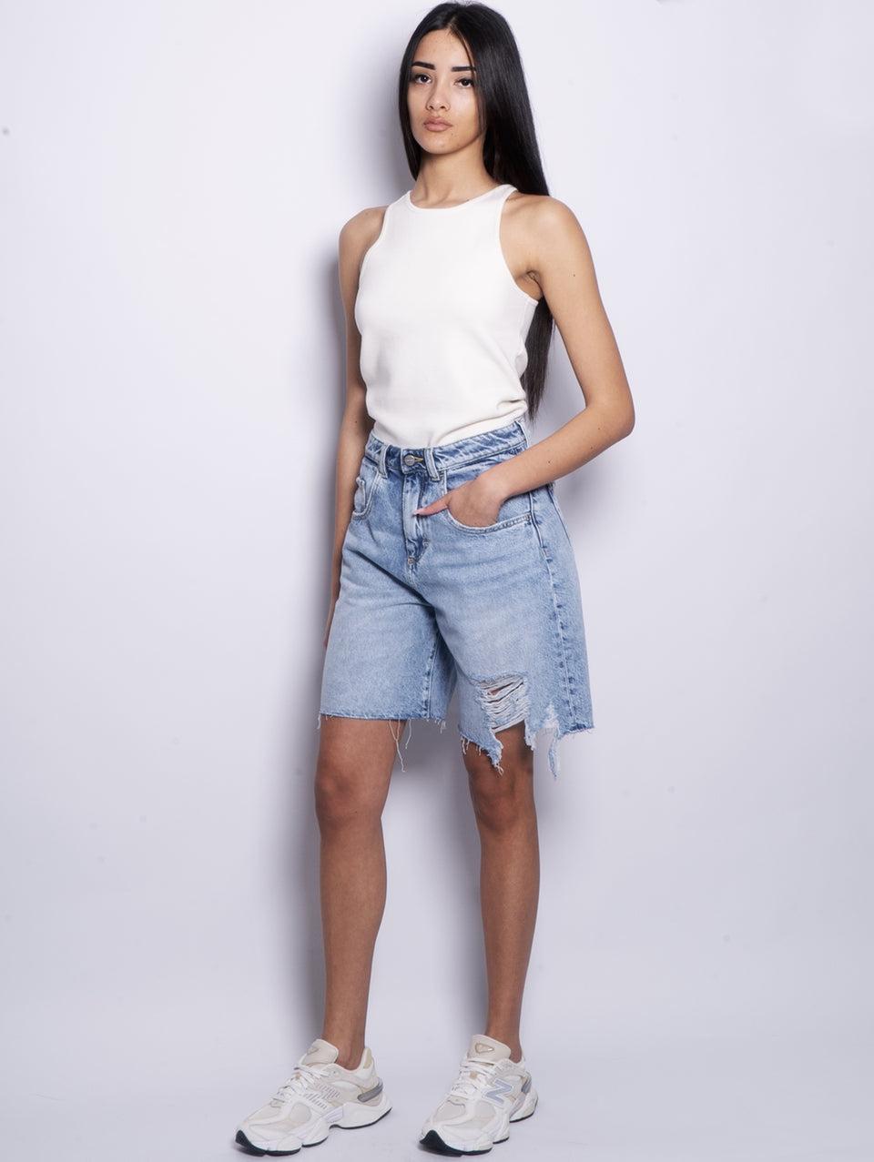 ICON DENIM Shorts Lea In Denim Wide Fit Blu