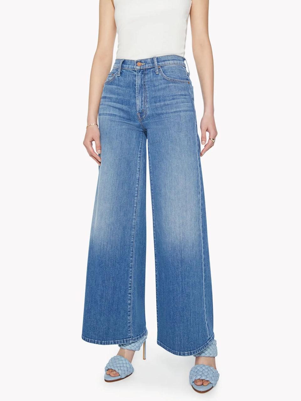 MOTHER Jeans Gamba larga e Vita Alta The Undercover Blu