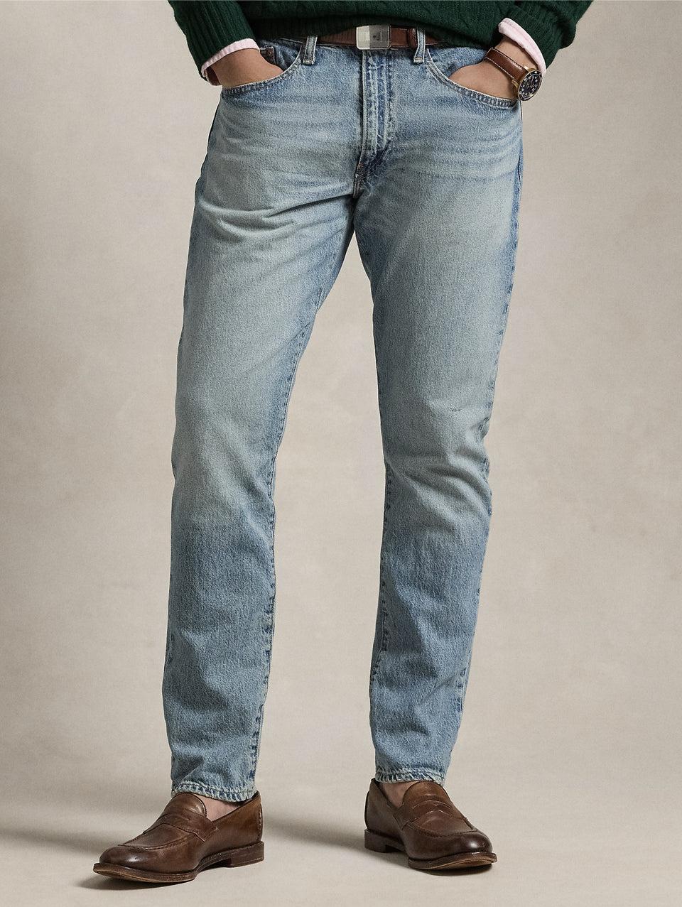 RALPH LAUREN Jeans Parkside con Effetto Invecchiato Blu