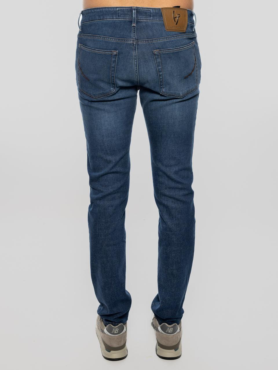 HAND PICKED Jeans Stretch Eco Sostenibile Ravello Blu