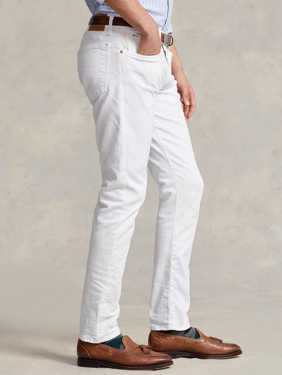 RALPH LAUREN Jeans Sullivan In Cotone Bull Slim Fit Bianco