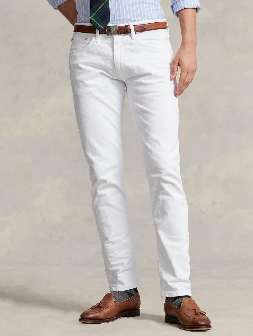 RALPH LAUREN Jeans Sullivan in Cotone Bull Slim Fit Bianco