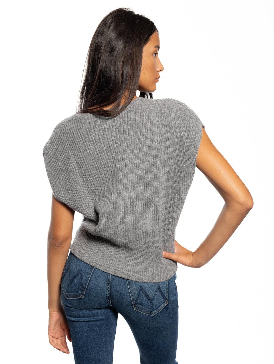 KANGRA Gilet In Lana A Coste Grigio