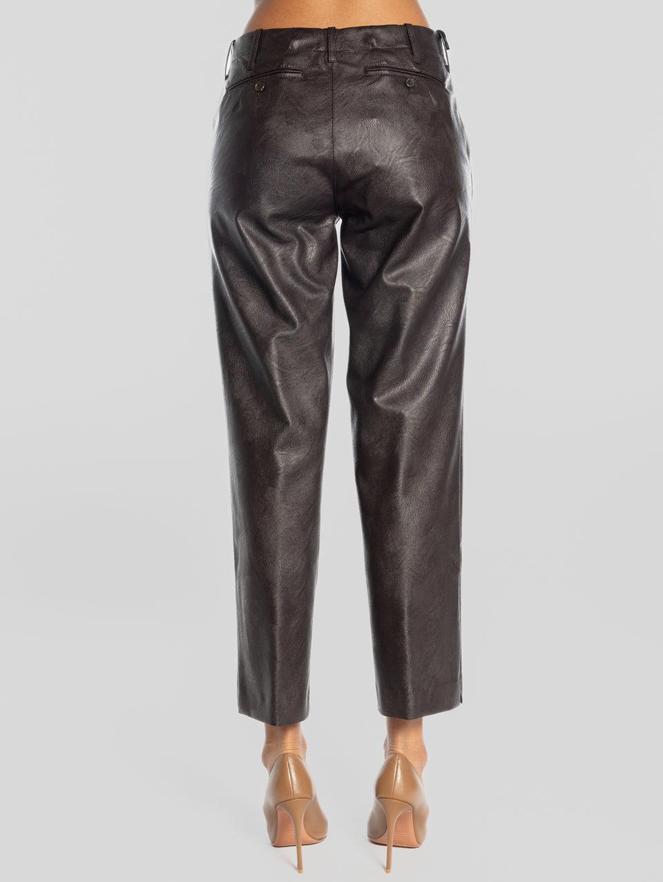 KILTIE Pantaloni In Similpelle Borgogna