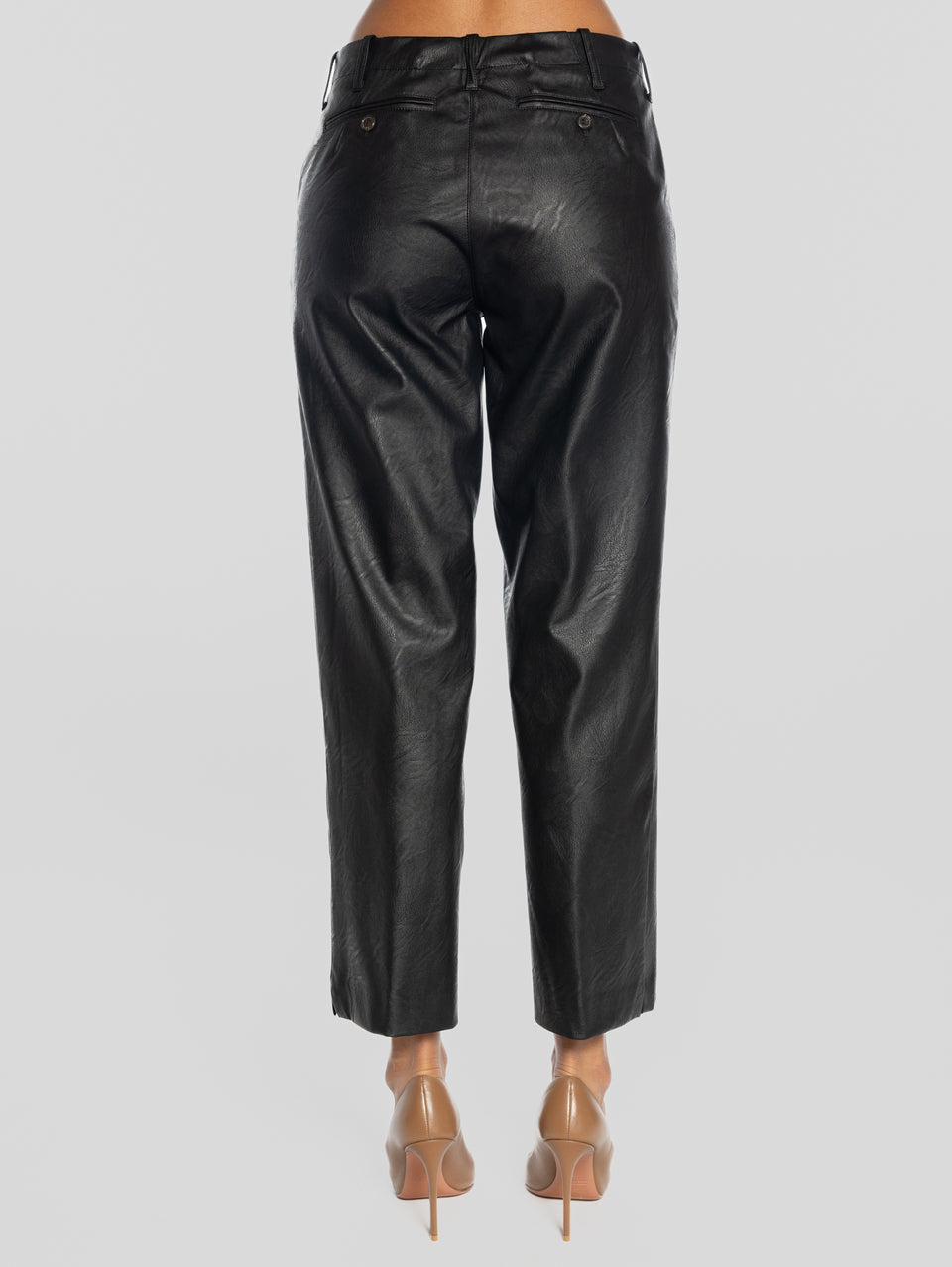 KILTIE Pantaloni In Similpelle Nero
