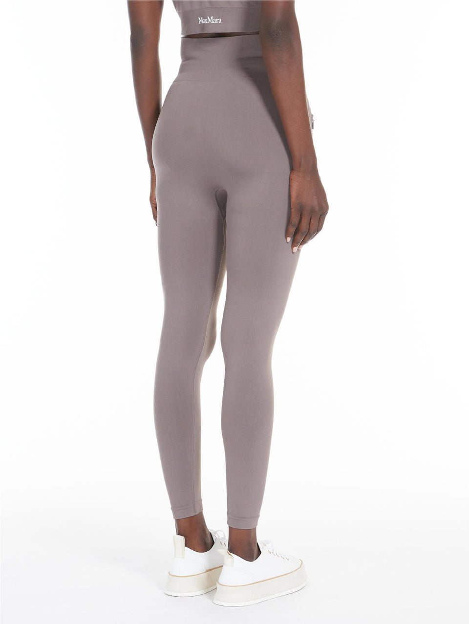 MAX MARA LEISURE Leggins In Tessuto Tecnico Bistretch Nocciola