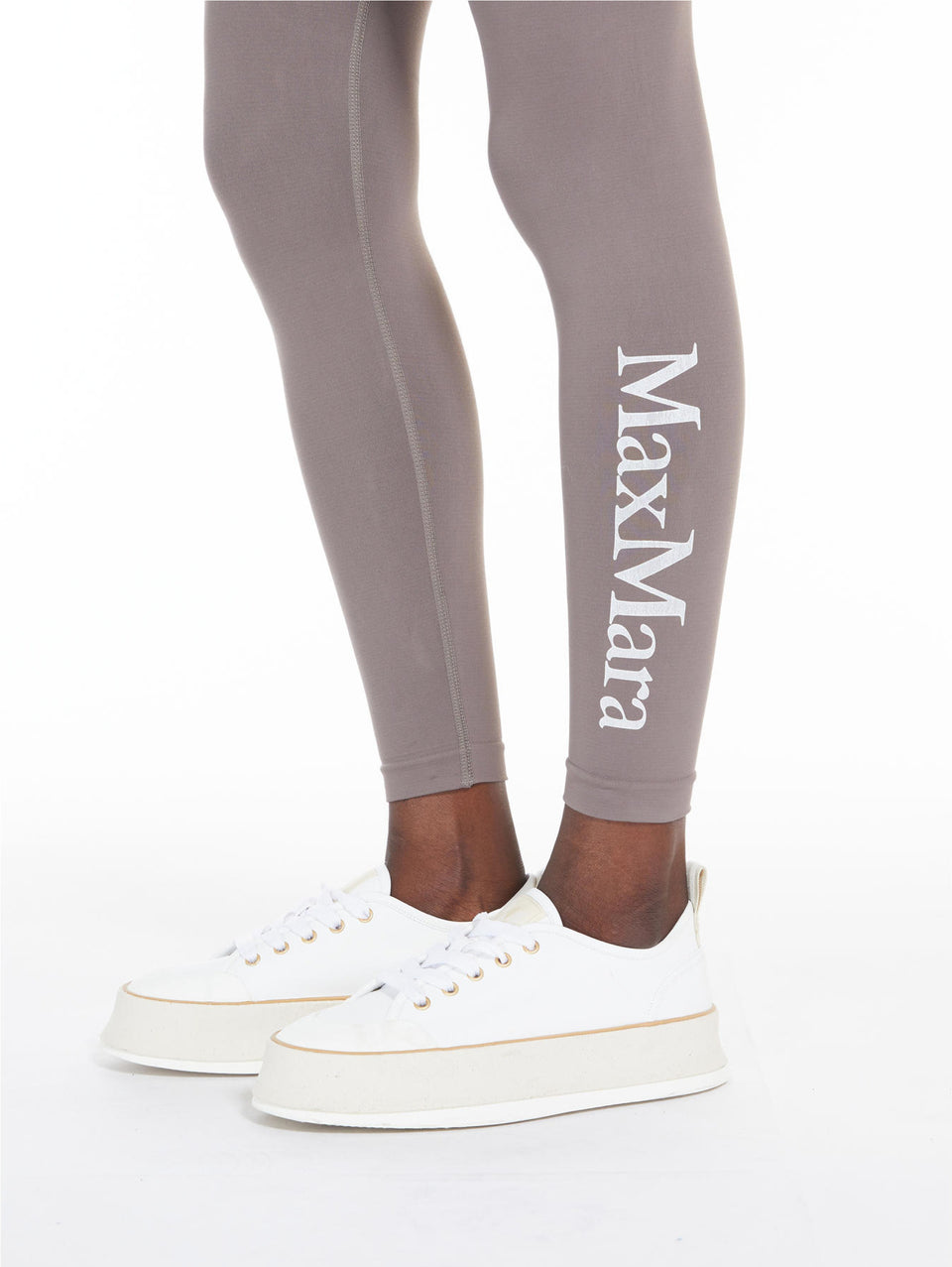 MAX MARA LEISURE Leggins In Tessuto Tecnico Bistretch Nocciola